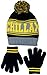 Polar Wear Boy's Cuff Knit Hat with Pom and Gloves Set