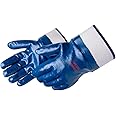 Liberty Glove & Safety 9460SP/L Nitrile Heavyweight Fully Coated Glove with 2-1/2" Plasticized Safety Cuff, Chemical Resistant, Large, Blue (Pack of 12)