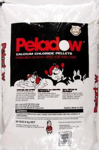Peladow Calcium Chloride Pellets Snow & Ice Melter, 50 Lbs