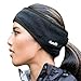 Noosa Life | Ponytail Headband | 3 Colors | Warm Fleece for Outdoor Sports and Fitness | Ear Warmer & Sweatband | Super Sweat Absorbent | Perfect for Running or Yoga,Black