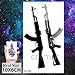 COKTAK 8 Pieces/Lot Realistic Masked Gangster Adults Temporary Tattoos For Women Sexy Body Art Weapon Girls Arm Tattoo Stickers Sheets AK Gun M416 AKM Sniper Rifle Fake Waterproof Death Skull Tattoo