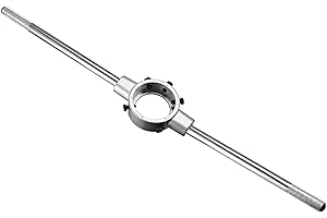 CoCud Die Stock Wrench, Fit M30-M36 / 47mm-65mm (OD) Round Dies, Nickel Plated Adjustable Die Handle Holder - (Applications: for Machine Thread Repair), 1-Piece