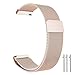 18mm Watch Band Baoking Magnetic Clasp Adjustable Milanese Loop Mesh Stainless Steel Metal Replacement Strap Bracelet for Smart Watch Huawei/Fossil Q/Withings (Rose Gold,18mm)