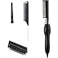 AIHOPESTO Electric Hot Comb Hair Straightener for African American Hair, 3 Temperature Settings, Metal Surface, Lightweight & Compact, 5 Piece Set