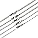 KissYan Stainless Steel 1.5mm to 3.5mm Rolo Cable Wheat Necklace For Unisex Adult 16 to 36 Inch Option