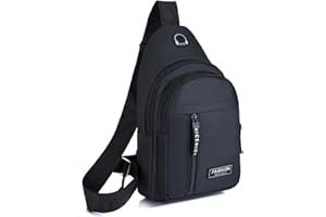 Brymthy Sling Backpacks Chest Shoulder Crossbody Purse Surper Light Handbag for Travel Running Cycling for Men (Black 1)