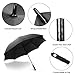 Toplus Automatic Open Stick Umbrella 68 Inch Oversize Double Canopy Vented Windproof Golf Umbrella, Black