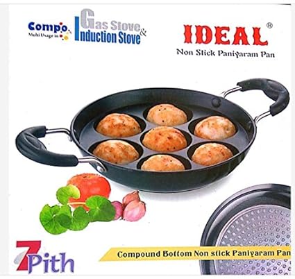 Buy Ideal Nonstick Compo Paniyaram Pan 7 Pits Induction Compatible