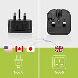 Peak Health 1 x Type A to UK Plug Converter with 5A Fuse, 240V Safe view 5