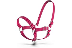 HADZAM Adjustable Nylon Cow Halter one Halter for (1 Year to Full Size) Easy Adjustable Straps elimates The Need of Ill-Fitting Calf Halter