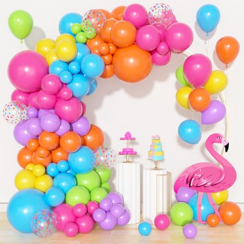 Amandir 153pcs Tropical Balloon Arch Kit