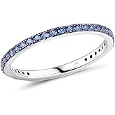 Santuzza 925 Sterling Silver Stackable Ring Engagement Wedding Band Stacking Ring for Women