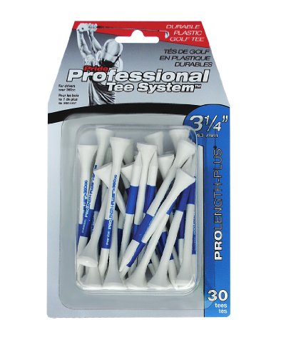 Pride Professional Tee System 3-1/4-Inch Plastic Golf Tee, White