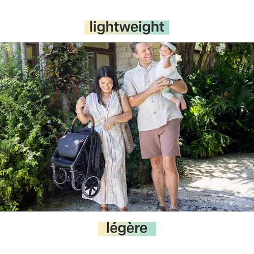 Joie Nutmeg Compact Travel Stroller – Lightweight, with One-Hand Fold, Multi-Position Recline – Newborn to Toddler-Travel-Friendly Design (Thunder)