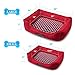 Fluffy Paws Pet Bed Crate Pad Premium Bedding w/Inner Cushion for Dog/Cat [Luxury Plush Series], Magenta Red Burlap Bed - Small 22