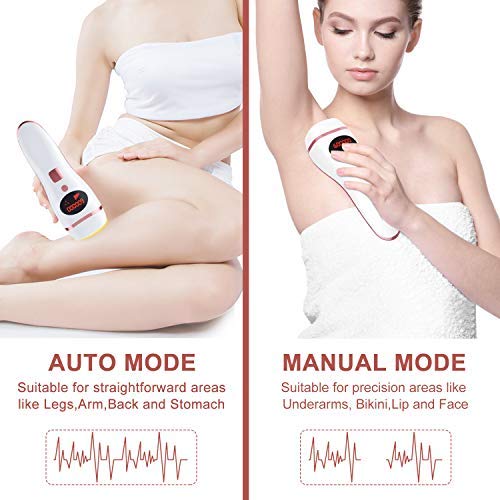 IPL Hair Removal Device, Permanent Hair Removal System for Women and Men Professional Painless Use for Home 600,000 Flashes (white rose-2) - Thumbnail 3