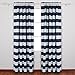 Deconovo Navy Blue Striped Room Darkening Curtains Rod Pocket Nautical Navy and Greyish White Striped Curtains for Kids Room 52W X 84L Navy Blue 2 Panels