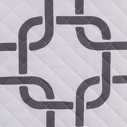 HealthSmart Premium Ultra-Soft Hypoallergenic Bed Wedge Cover with Spill Protection, Gray Links, Fits 7 x 24 x 24 inch Bed Wedges