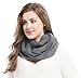 Bellady Winter Soft Pullover Knit Infinity Scarf Beanie Hoodie Scarf, Gray, One Size