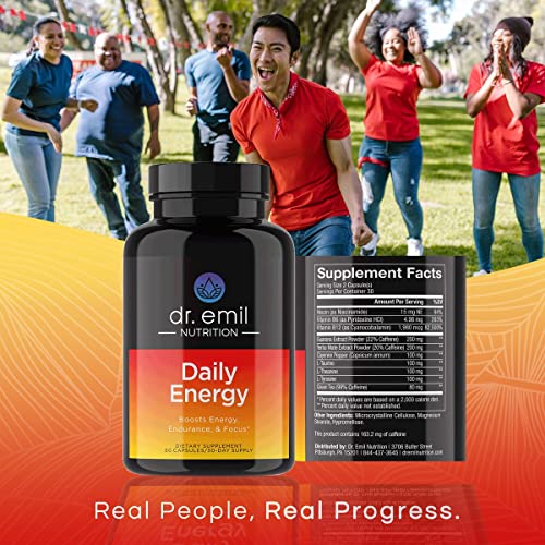 Dr. Emil Nutrition Daily Energy Supplement Sugar Free Energy Pills