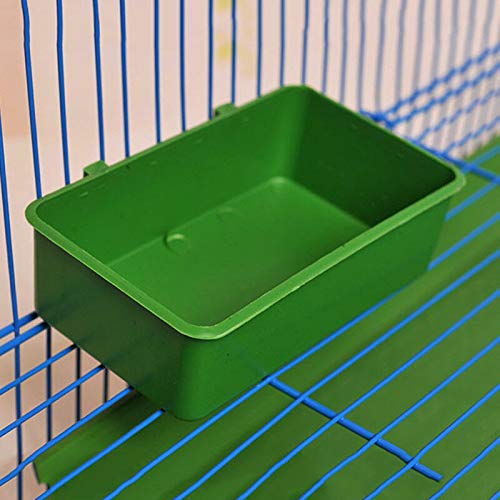 FidgetKute Plastic Green Parrot Bird Bath Clean Box Feeding Food Water Box Bathtub Pet Toys Show One Size