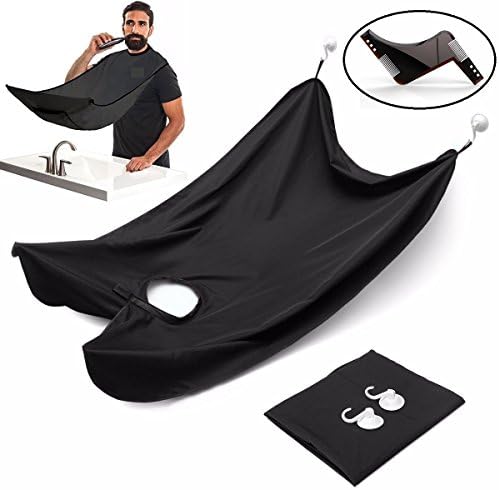 Orange Creations Beard Waterproof Apron & Beard Shaping Tool Combo,2-Pieces