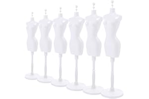 HOMSFOU 6pcs Doll Mannequin Hanger Doll Dress Mannequin Doll Clothes Mannequin Micro Dress Miniature Holder Doll Gown Form Dress Form Doll Rack Dress Mannequin for Doll Skirt Accessories