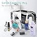 ProCase TSA Approved Clear Travel Toiletry Bag, Quart Size Zipper Organizer Airport Airline Compliant Bag Carry-On Luggage for Liquids Creams Gels 3-1-1 Kit (Set of 2, Large + Small)