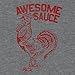 Tee Luv Men's Sriracha Awesome Sauce Shirt - Faded Sriracha Rooster T-Shirt, Graphite Snow Heather, L