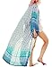 shermie Womens Long Beach Kimono Cardigan Open Front Loose Bikini Siwmsuit Cover Up (One_Size, Blue)