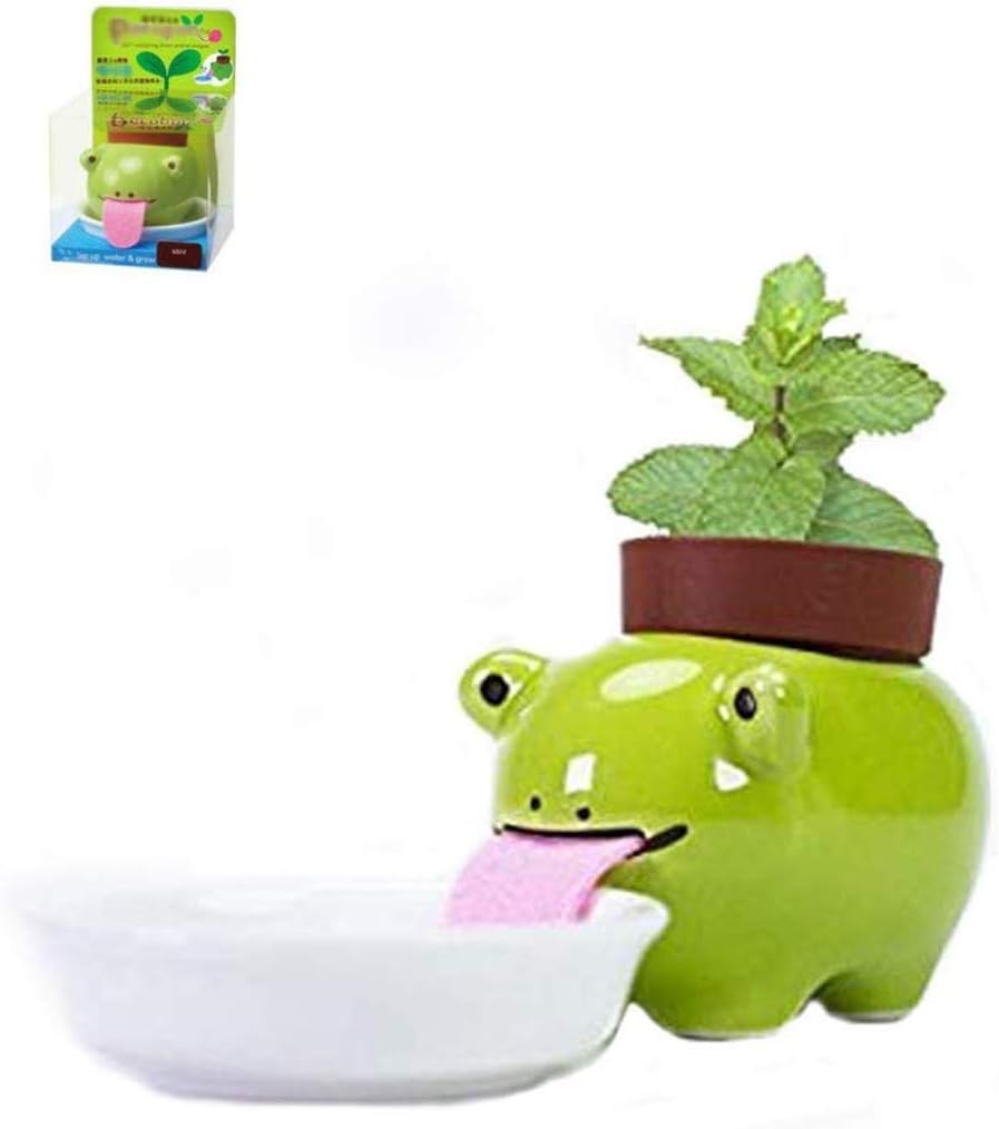 Watering Animal Planter,Self Watering Planter Drinking Animal Tongue