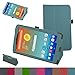 AT&T Trek HD Case,Mama Mouth PU Leather Folio 2-folding Stand Cover with Stylus Holder for 8" AT&T Trek HD 8 inch 4G LTE Tablet (Not fit AT&T Trek 2 HD 8 2016),Light Blue
