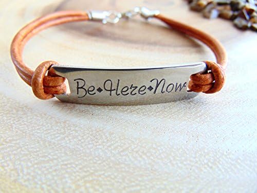 MyWhys Handmade Engraved Message Bar Bracelet Gift For Him - Handwriting Personalized nameplate bracelet inspirational Quote jewelry