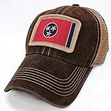Tennessee Flag Patch Trucker Hat, Black