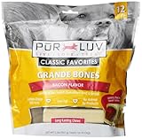 Pur Luv Grande Bones Bacon Treat, 32-Ounce, 12-Count