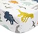 Little Unicorn Percale Crib Sheet (Dino Friends)