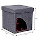 Favorite Soft Portable Opening Cat Play Cube Bed, Grey