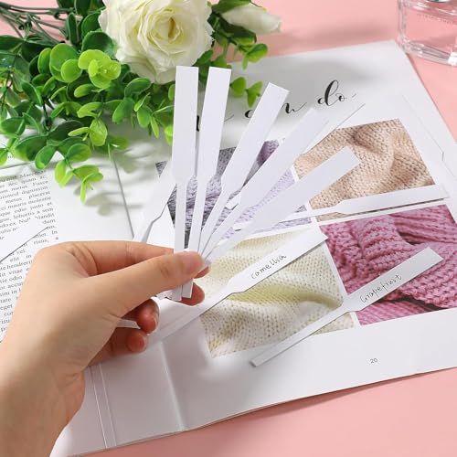 500-Pack Premium White Perfume Testing Strips, Odorless High-Absorbency Fragrance Blotter Paper, Disposable Scent Sample Cards for Perfumes, Essential Oils and Aromatherapy