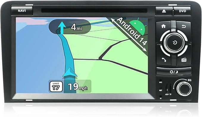 YUNTX Android 10.0 Double Din Car Stereo Fit for Audi A3 (2003-2011) Head Unit with FREE Rear Camera&Canbus 2GB/32GB Bluetooth Support GPS/DAB+/WIFI/AUX/USB/SD with 7” Touch Screen