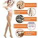 MEILYLA 20-30 mmHg Compression Pantyhose for Women & Men Firm Support Pantyhose Help Relieve Varicose Veins Closed Toe Beige M