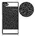 kwmobile Case Compatible with Sony Xperia Z5 Compact - Shockproof Bling Glitter Sparkle Hard Back Cover - Glitter Rectangle Black/White