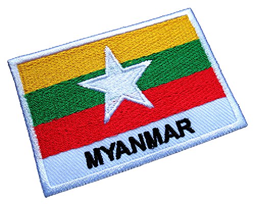 Republic of the Union of Myanmar Burma National Flag Sew on Patch Free Shipping