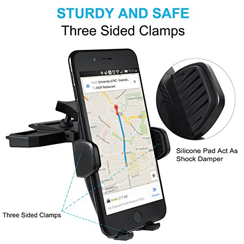 CD Phone Mount, WizGear Universal Car Phone Mount, CD Slot Car Mount Holder with New Gravity Self-Locking Design Mount, Compatible with All Smartphones (New Gravity Self-Locking Mount) - Thumbnail 5