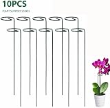Garden Mile Heavy Duty Circular Plant Support Rings 10pc Spiral Stakes view 2