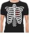 Tstars Skeleton Rib Cage Heart Xray Halloween Easy T-Shirt Large Black