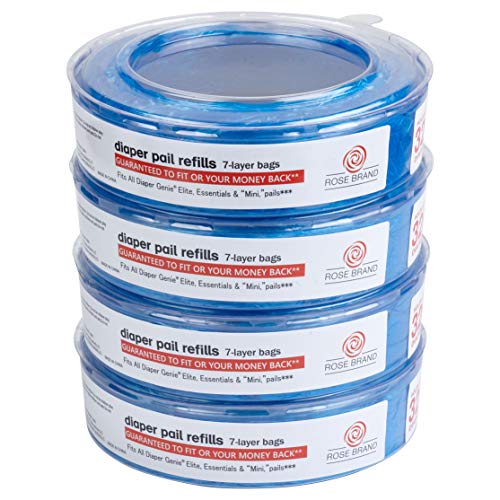 Rose Compatible Diaper Genie Pail Liners -7 Layer 320 Count 8 Pack"Best Price