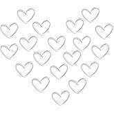 UNICRAFTALE 30Pcs 10.5mm Long 201 Stainless Steel Linking Rings Laser Cut Asymmetrical Heart Links Love Closed Jewelry Connectors Hollow Ring Connectors Links for Women Jewelry Making