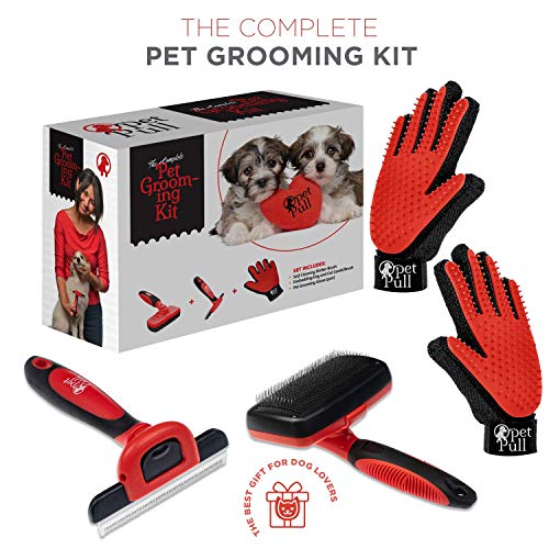 Complete Professional Pet Grooming Kit Self Cleaning Slicker Brush