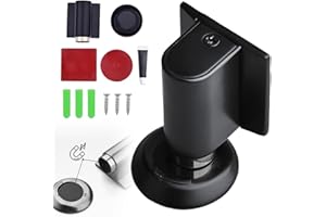 KEAOZA Upgraded Magnetic Door Stoppers, 2026 New No Drill Invisible Doorstops with Screws Nail-Free Glue, Heavy Duty Door Stoper Doors Stop Catch Holder to Keep Doors Open (Black)