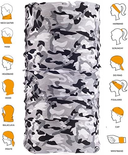 16-in-1 Neck Gaiter [Camo] - Versatile UV Sun Protection - Tactical Military Headwear, Headband, Bandana, Balaclava, Helmet Liner for Hunting Fishing Camping Hiking Motorcycle (13)